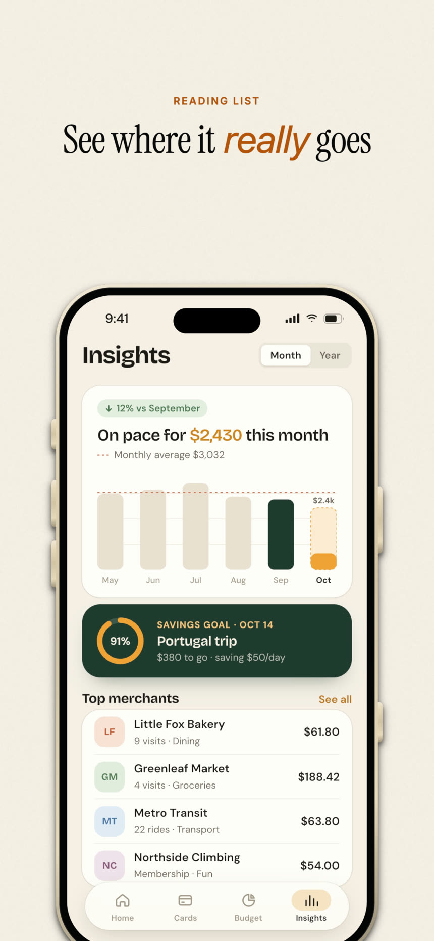 An editorial App Store screenshot with serif type